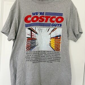 Gildan Gray Tee with Red and Blue Costco Graphic
